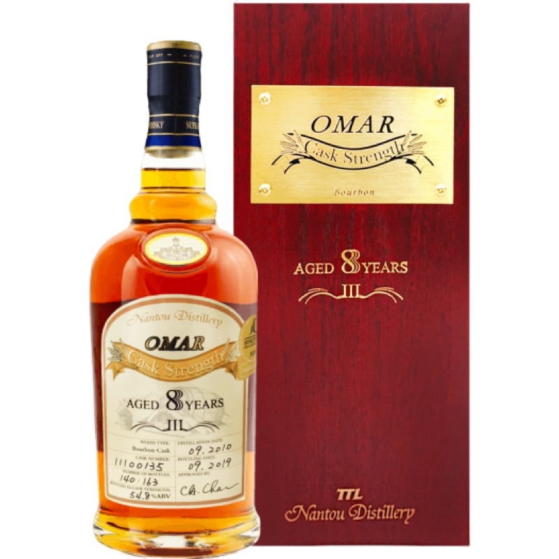 OMAR 8年原桶強度單一麥芽威士忌(波本桶)